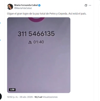 La congresista María Fernanda Cabal rechazó amenazas contra comerciantes en Meta - crédito @MariaFdaCabal/X