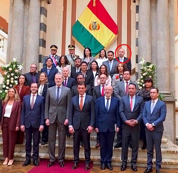Fernando Cerimedo con el rey de españa