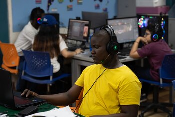 Jóvenes del barrio Potrero Grande