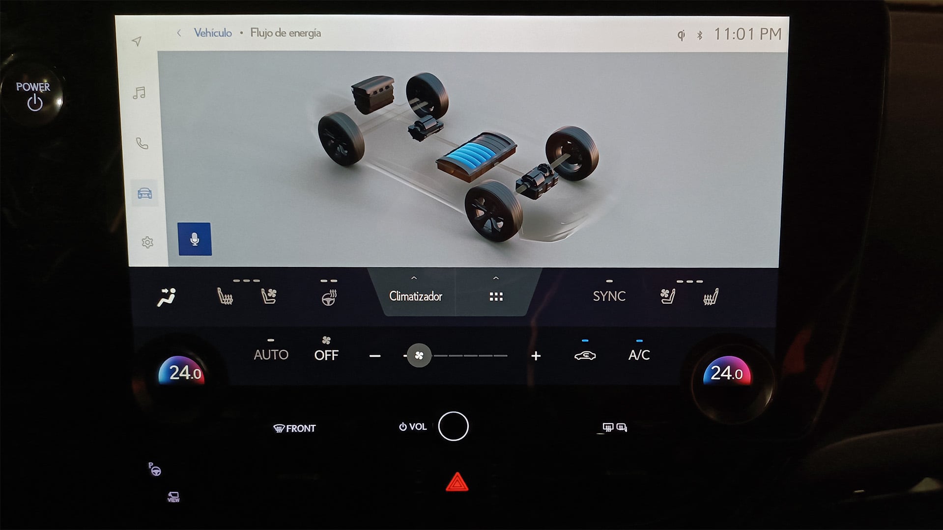 La eficiencia del tren de propulsión del NX 350h se debe a un motor 2.5 litros aspirado combinado con 3 motores eléctricos. (Infobae)