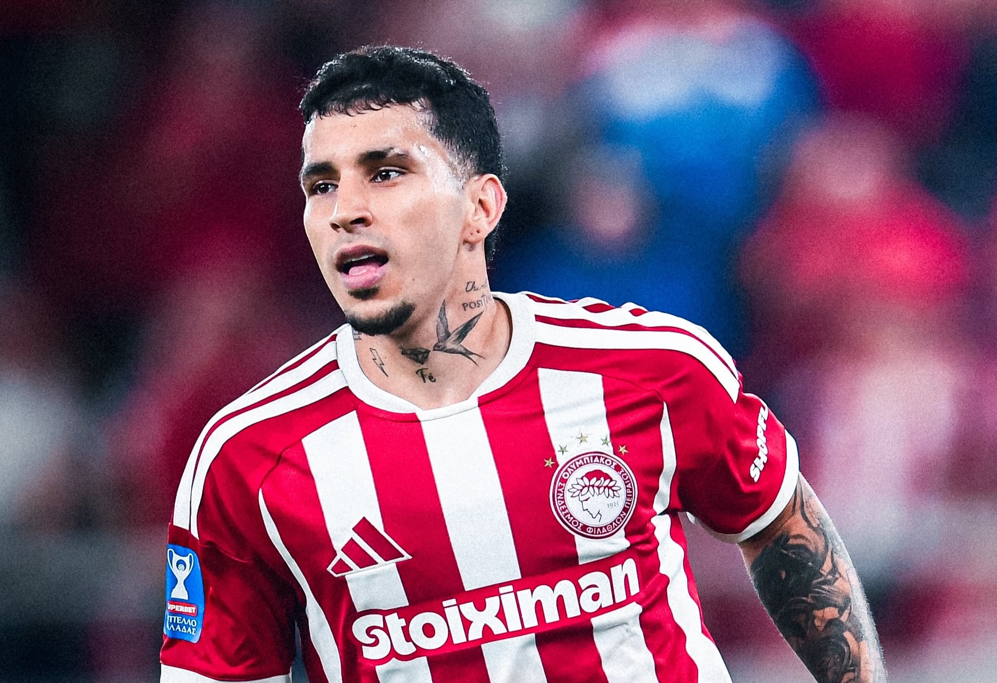 El volante anotó en la victoria del Olympiacos por la Liga de Grecia-crédito @gustavo_puerta_10/Instagram
