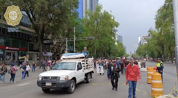 Paseo de la Reforma Marcha a la Altura de París. (X/ @OVIALCDMX)
