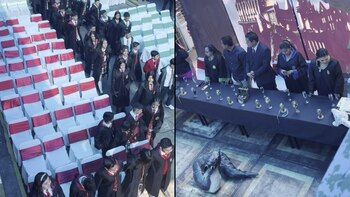 Los alumnos usaron túnicas, varitas