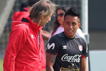 Ricardo Gareca y Cristian Cueva
