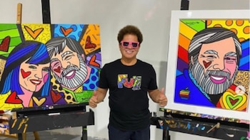 El artista brasileño, Romero Britto.
