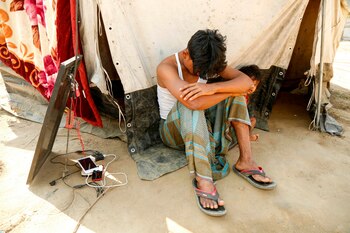 Un refugiado bangladesíes a las