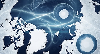 La reducción del hielo ártico,