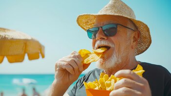 Un turista se toma unas