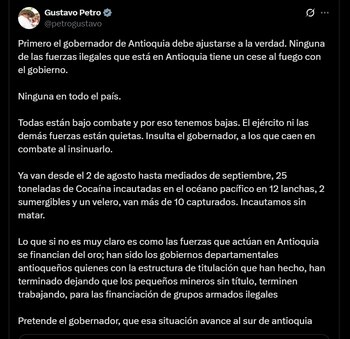 Gustavo Petro respondió a Andrés