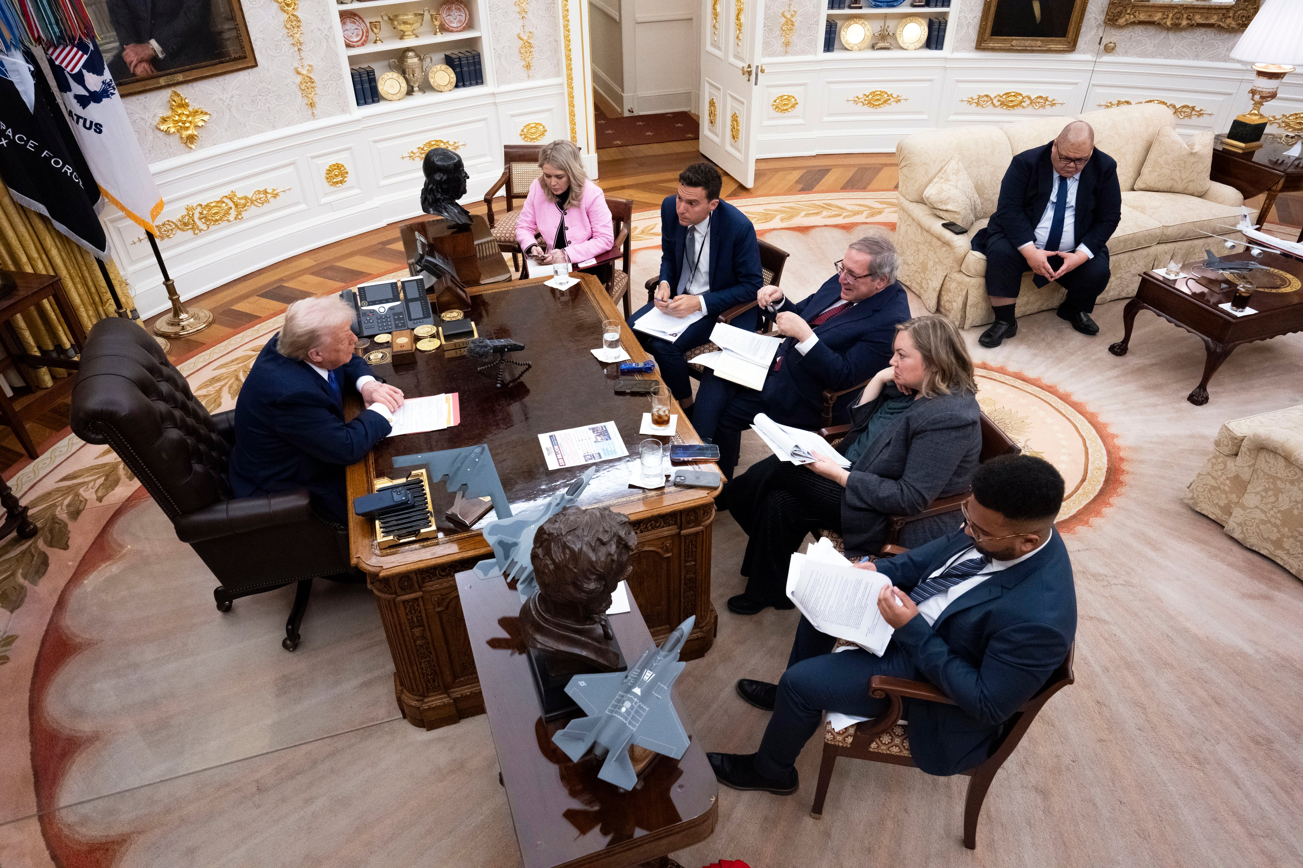 Trump brindó una extensa entrevista a The New York Times (Doug Mills/The New York Times)