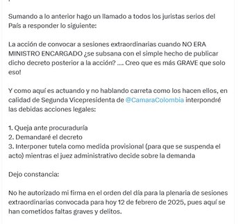 Lina María Garrido dijo que