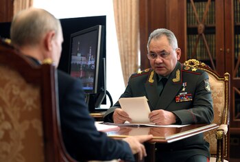 Putin y Shoigu en Moscú