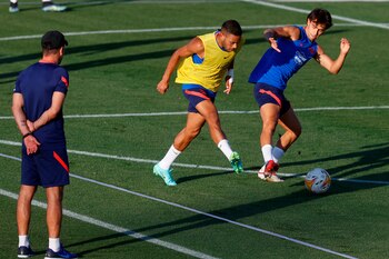 Los jugadores del Atlético de