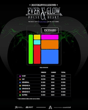 Mapa del evento. (@EVERGLOW_STAFF)