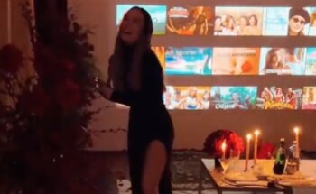 La pareja presumió su amor