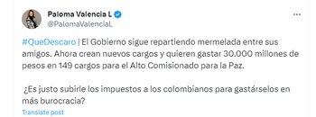 Alto Comisionado de Paz tendrá