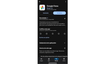 Es clave actualizar la aplicación para acceder a las funciones búsqueda avanzada. (Play Store)