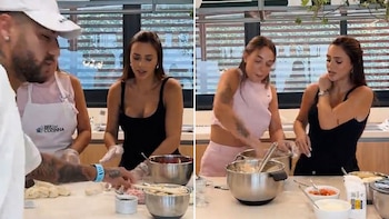 Neymar juntó a su ex y a su pareja actual en la cocina: el video y la reacción que llamó la atención