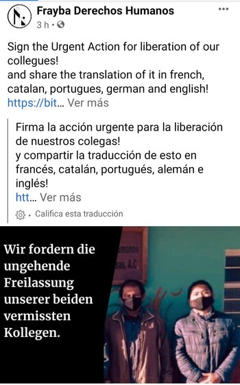 La petición también fue difundida