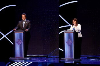 Con Milei con una luz