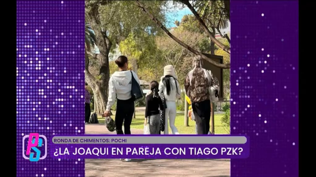 La foto de Joaqui y Tiago caminando junto a la hija menor de la cantante
