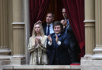 El presidente Javier Milei junto