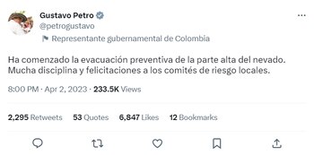 Presidente se refirió en redes