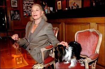 La actriz estadounidense Lauren Bacall.