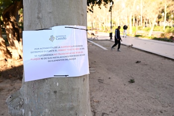 Cartel informativo sobre la alerta