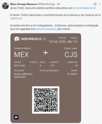 Marx Arriaga se va a