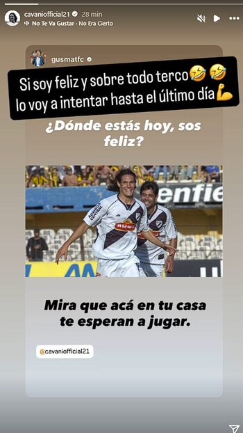 La respuesta de Edinson Cavani