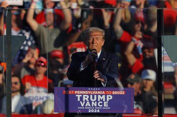 Donald Trump, durante el acto