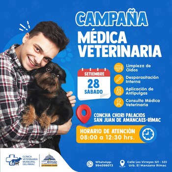 Campaña veterinaria gratuita en el