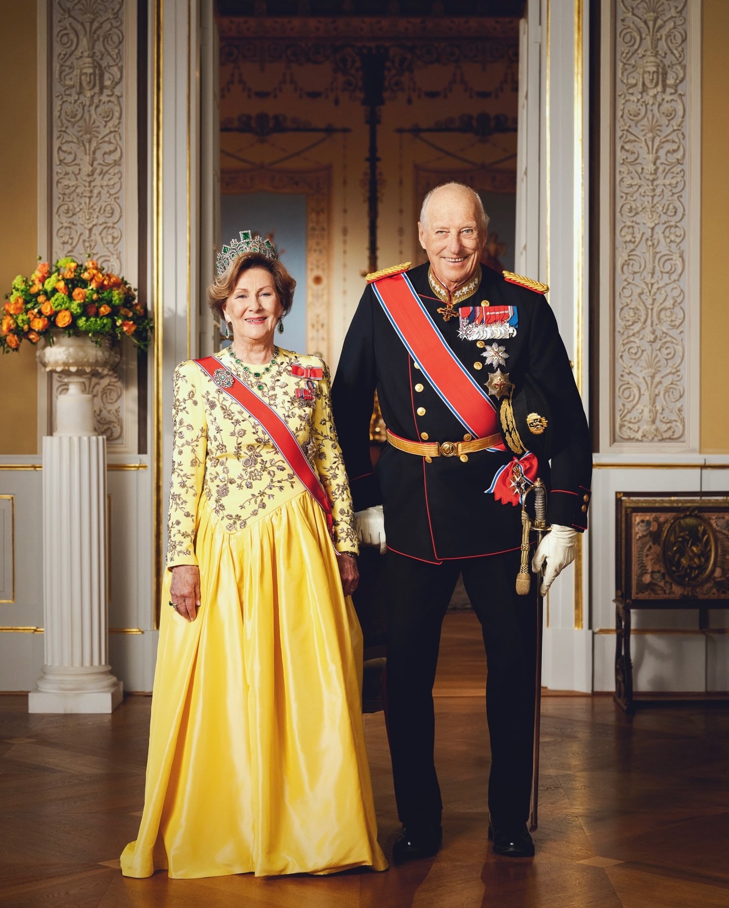 Retrato oficial de los reyes Harald y Sonia de Noruega. (Casa Real Noruega)