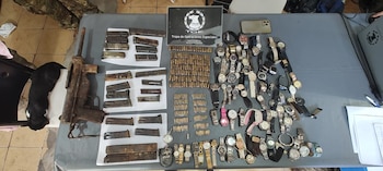 Parte de lo secuestrado