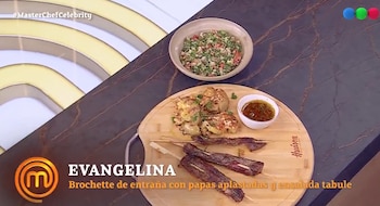 Evangelina Anderson presentó su plato