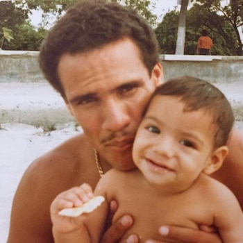 Falcao junto a su padre