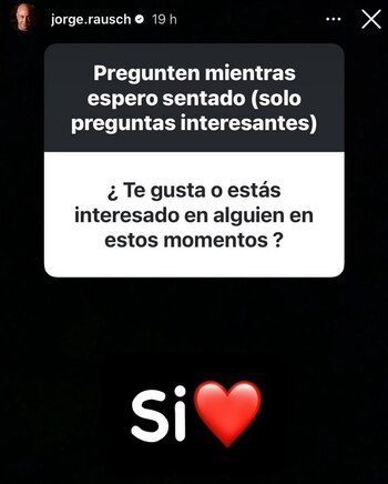 Jorge Rausch está felizmente enamorado