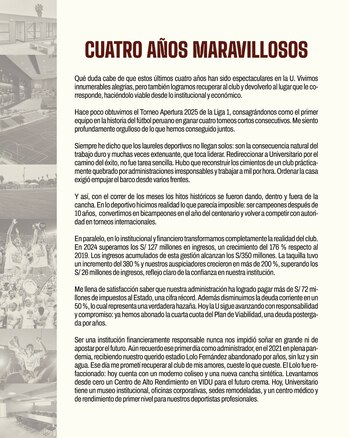 La carta de despedida de