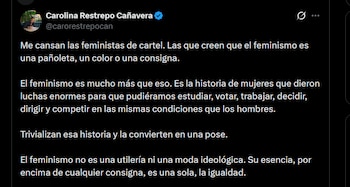 Carolina Restrepo Cañavera - crédito @carorestrepocan/X