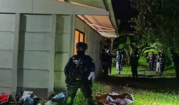 El OIJ realizó al menos tres allanamientos en Horquetas e intervino un búnker donde halló droga durante la investigación del secuestro./ (La Mesa Redonda)