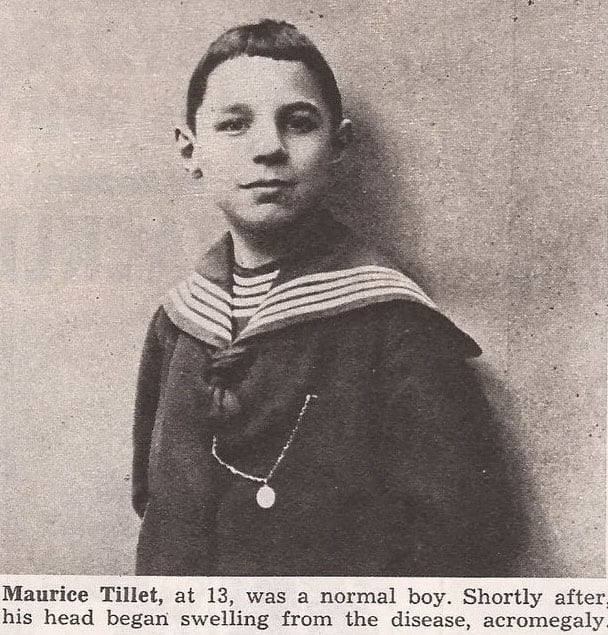 Maurice a los 13 años y su traje de marinero
