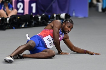 Lyles tras quedar tercero en los 200 metros (Foto: Reuters/Dylan Martinez)