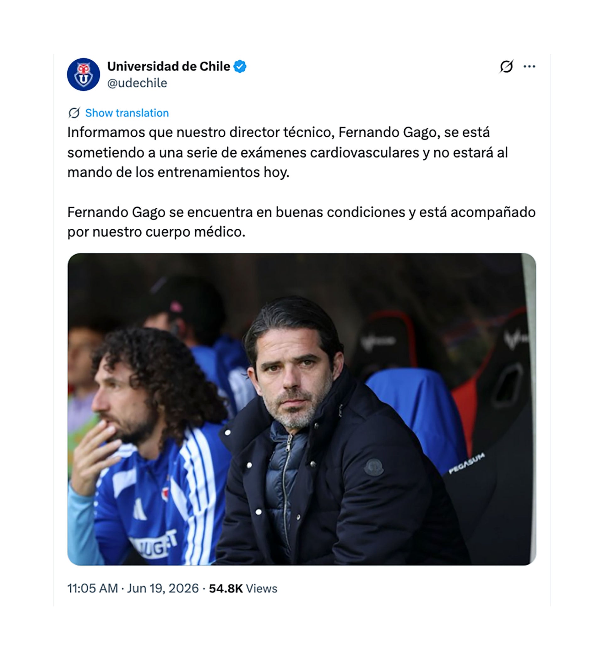 El comunicado de la Universidad de Chile (@udechile)