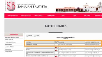 En la página web de