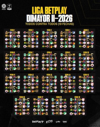 La Dimayor confirmó la programación de las 19 fechas de la Liga BetPlay 2026/II y el regreso de los cuadrangulares semifinales habituales - crédito Dimayor
