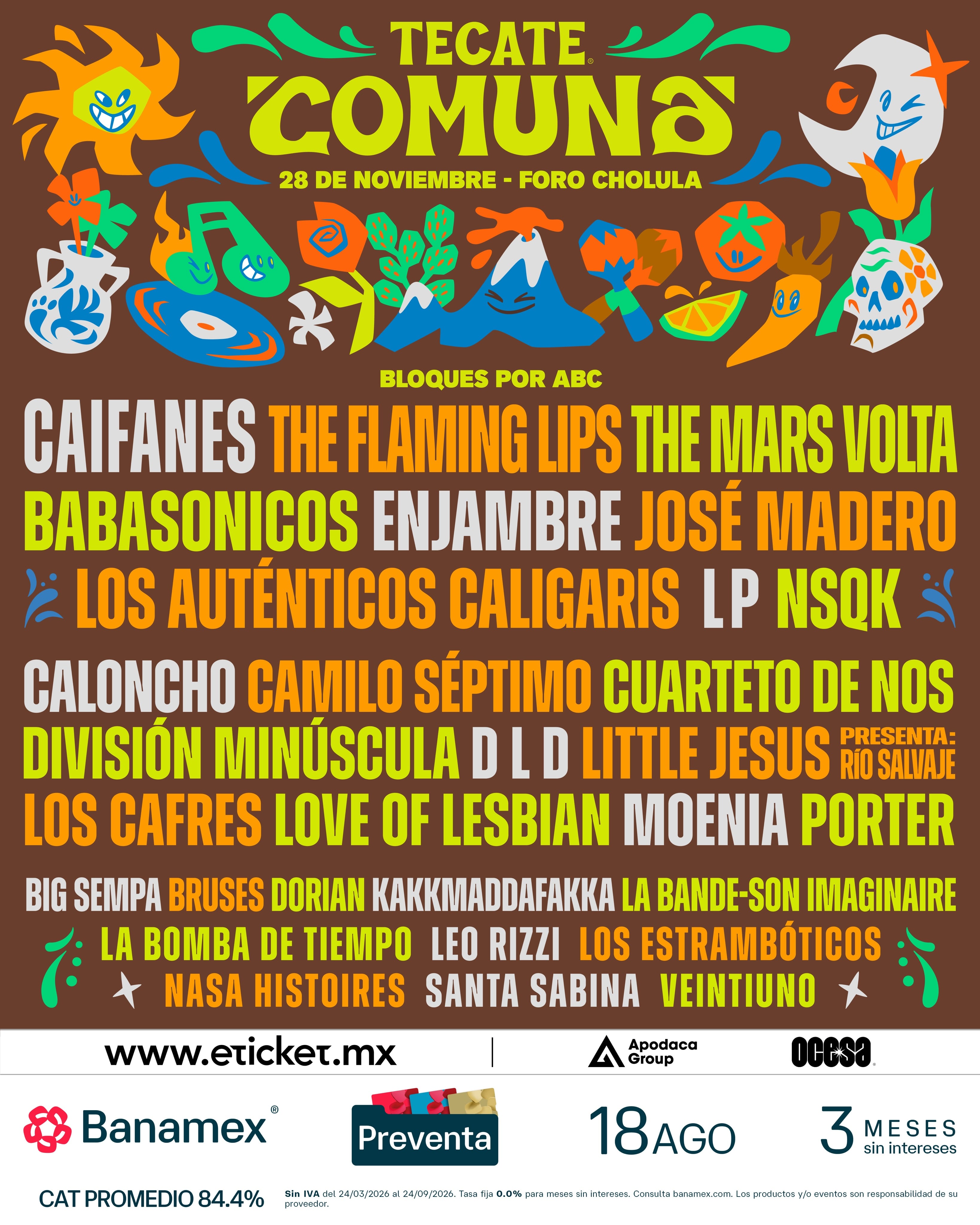 Cartel oficial de la edición 2026. (Ocesa)