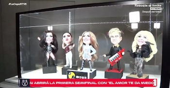 Figuritas de las ganadoras del