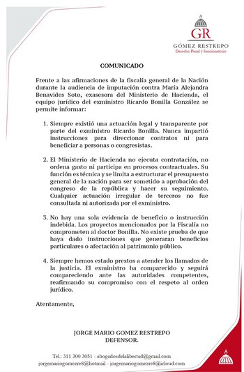 El equipo jurídico de Ricardo