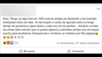 ESTADOS DE FACEBOOK ACOSADOR LA PLATA